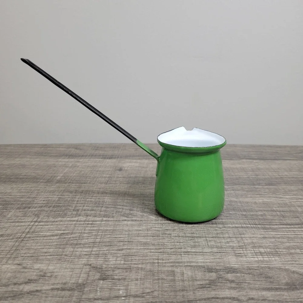 Green Enamel Ladel Dipper Unbranded Serving‎ Utensil Half Cup Capacity